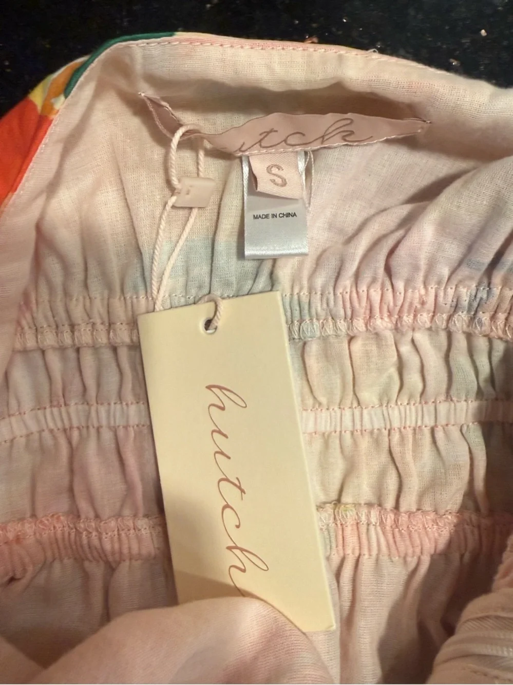 Hutch soft hothouse tropical lawn Maxi Dress in Orange Floral MULT size S NWT - Picture 5 of 5